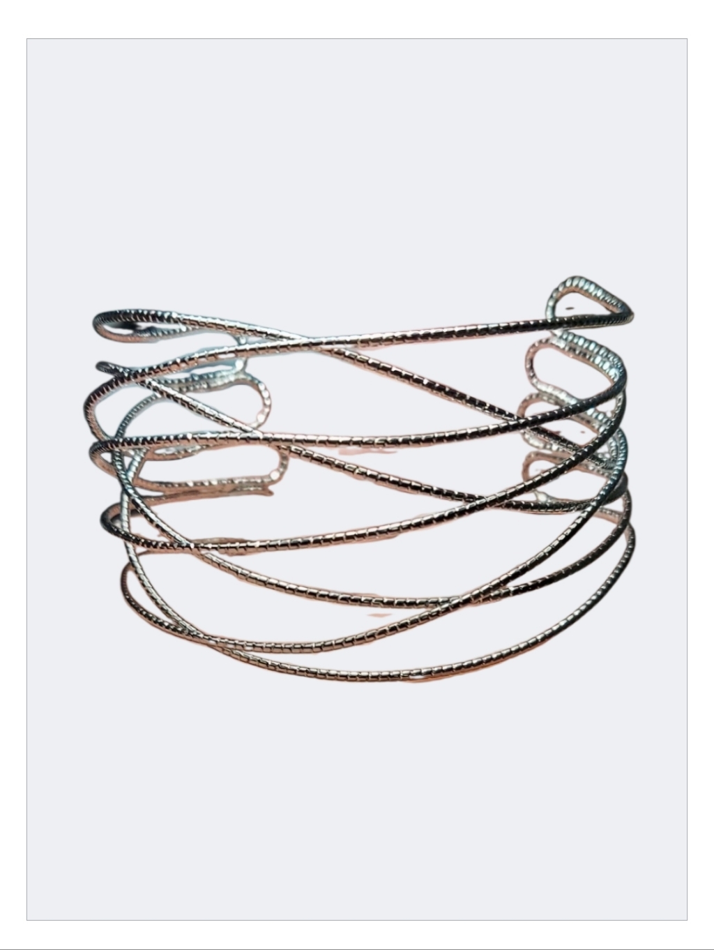 Nwt Silver Multi-Strand Open Wire Cuff Bracelet